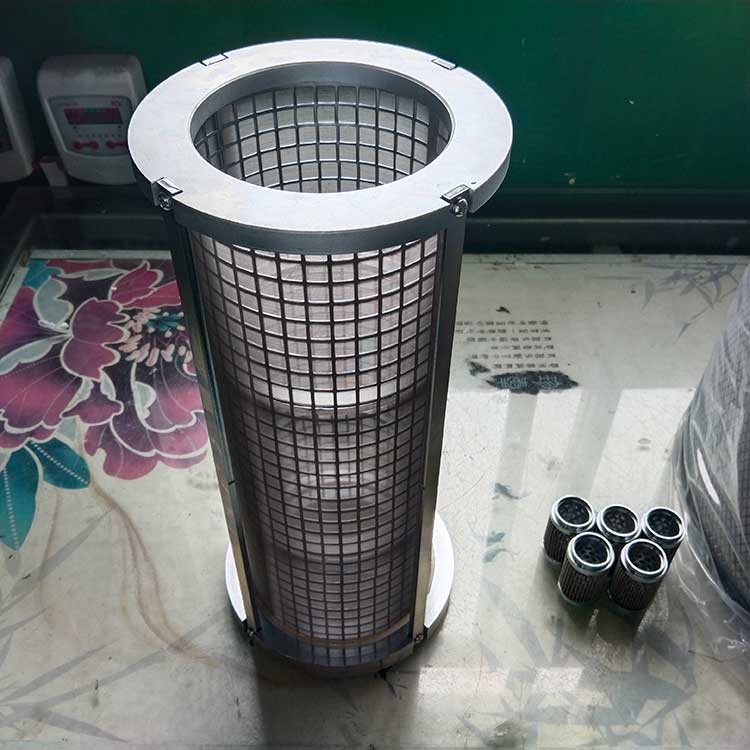 華豫供應不銹鋼網濾芯188×410 機加工端蓋 鍍鋅處理